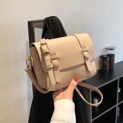 Solid Color Small Bag Women's Summer 2022 New Fashion Simple Messenger Bag Retro Postman Bag