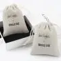 Recyclable Screen Printing Velvet Jewelry Drawstring Bag Beige Velvet Gift Pouch
