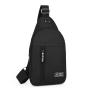 ZR518 Mens Chest Bag Vest New USB Shoulder Bag Sports Travel Cross Body Bag Leisure Solid Color Oxford Cloth Sling Chest