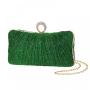 2024 New Shiny Metallic Luxury Women's Clutch Bag Shiny Pearl Pink Pleated Woman Party Evening Bag Fashion Purse for Female