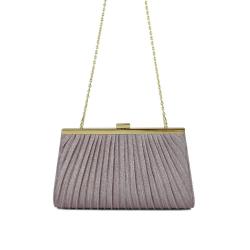 Custom Logo Classic Luxury Ladies Elegant Factory Sell Purse OEM ODM Wholesale Shiny Satin Lady Ruched Chain Women Evening Bag