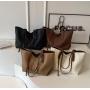 ZWY090 Daily Simple Work Travel Waterproof Large Tote Bag PU Woven Pattern Women Shoulder Bag Wholesale Hundred Shoulder Bag