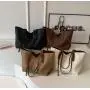 ZWY090 Daily Simple Work Travel Waterproof Large Tote Bag PU Woven Pattern Women Shoulder Bag Wholesale Hundred Shoulder Bag