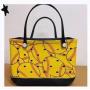 Leopard Print Cow Baseball Print Beach Bag Single Handle Fashionable Portable Organizer with Button Closure Hole Eva Large Bag
