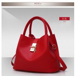 Pu Bucket Bag Women's Fashion Super Fiber Leather Portable Bagtaschen Messenger Bag bolsas para mujer  bolsos-para-mujeres-