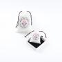 Luxury  Custom Velvet Fabric Lipstick Cosmetic Jewelry Pouch Soft Beige Velvet Packaging Bag
