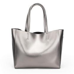 2024 Custom Genuine Leather Shoulder Tote Bag For Women Luxury With Removable Pouch