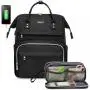 LOVEVOOK Stylish large College Bookbag with pen case Work Travel 15.6 Inch Computer bags 2pcs Teacher student laptop backpacks