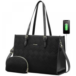 2022 custom top sale 2pcs office lady computer tote bags 15.6 large Casual work shoulder bags custom women laptop handbags