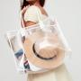 Large Fashion PVC Shoulder bag With Removable Small Pouch Oversized Tote Shopping Women Clear Beach Bag Custom