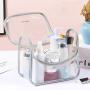 HR030 Female Transparent Makeup Bag PVC Large Portable Cosmetic Container Box Colorful Makeup Clear Cosmetics Travel Wash Bag