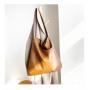 New Fashionable Denim Shoulder Bag PU Shopping Satchel for College Students Make-Up Tide Cloth Tote Mother Bag