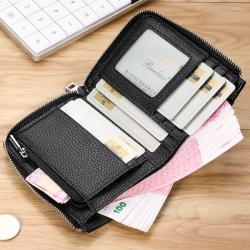 Men's Leather Luxury Mens Bags Anti Theft Men Card Holder Wallet Short Leather Wallet Cartera De Hombre