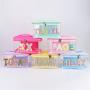 Keymay Custom Clear handle Makeup Bag Organizers Pouch Large Waterproof Portable Travel Clear Toiletry Transparent Cosmetic Bag