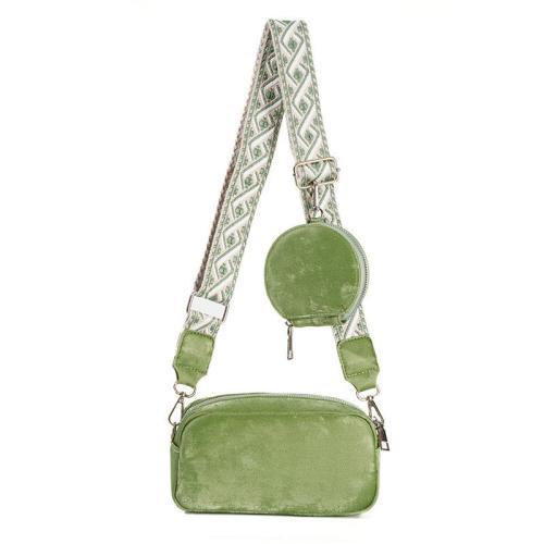 Green Custom Logo 2024 New candy-colored women's single shoulder crossbody bag with wide shoulder strap multifunctional bag