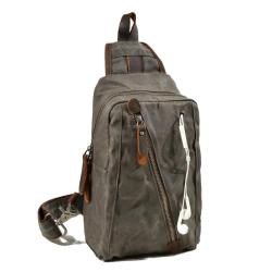 2024 Custom Luxury Canvas Leather Cross Chest Bag For Men Shoulder Sling Design