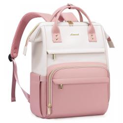 LOVEVOOK 15.6 17 in PU Leather Laptop Backpacks Woman Business Work Travel Back Packs Large Fashion Computer School Student Bags