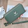 Korean version 2021 new design women pu leather wallet wholesale fashion cross fringe zipper purse wallet