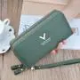 Korean version 2021 new design women pu leather wallet wholesale fashion cross fringe zipper purse wallet