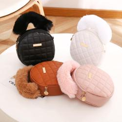 ladies handbag 2024 pu leather wholesale Korean women's shoulder crossbody bag fashion small round bag
