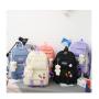 2023 New Four Piece Canvas Backpack Wholesale Backpack Bags Woman Ladies High Capacity Korean Women's Leisure Backpack