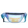 Factory Wholesale Waterproof Laser PVC Hologram Clear Waist Bag Customized Logo Outdoor Casual PU Crossbody Fanny Pack