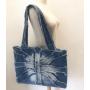 Large Fitness Travel Bag for European and American Men and Women Washed Denim Shoulder Bag Fashionable Mother Bag Style