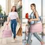 KBW500 Gym Bag for Women Sports Travel Duffel Bag with USB Charging Port Weekender Overnight Bag with Wet Pocket