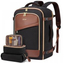 LOVEVOOK Carryon Flight Approved Travel Backpack with 17inch Laptop Compartment Large Weekender Backpack with 3 Packing Cubes