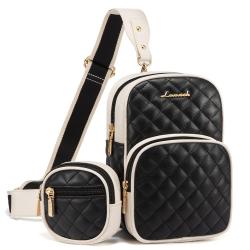 2pcs Leather Waterproof pouch waist bag for women custom Logo luxury crossbody bag adjustable workout running belt chest bag