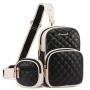 2pcs Leather Waterproof pouch waist bag for women custom Logo luxury crossbody bag adjustable workout running belt chest bag