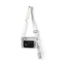 new design full transparent shoulder bag custom Ita bag clear PVC messenger bag for display pins