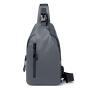 Waterproof Men'S Chest Bag Pure Color Crossbody Bag Men Oxford Cloth Sports Chest Bags For Men