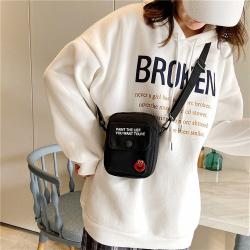 Wholesale 2022 New Fashion Canvas Handbags Harajuku Style Ladies Hand Bags Trendy Cute Mini Square Bag