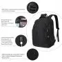 New Design 15.6-Inch Business Laptop Backpack Multifunctional USB Travel Bag Waterproof Oxford Men Women's Vacuum Backpack
