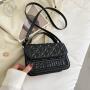 Diamond Lattice Letter Small Square Bag 2023 New Women's Open Bag China Wholesale PU Ladies Shoulder Bag