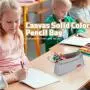 Gelory Zipper Pencil Case Office Supplies Stationery Organizer Oxford Cloth Pencil Pouch Bag