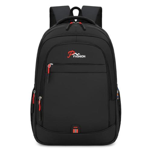 Large Capacity Lightweight Unisex Backpack Waterproof Oxford Cloth Nylon Lining Zipper Closure Student Leisure Sports Travel