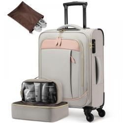 LOVEVOOK Carry On Luggage Airline Approved with TSA Lock bags Spinner Wheels large Lightweight Travel Suitcase for Men Women