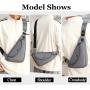 Wholesale Travel Sling Chest Bag Small Retro Shoulder Crossbody Bag Hiking Daypack For Men
