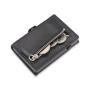 Fashion Smart RFID Wallet Custom Leather Aluminum Pop Up Card Holder Men Metal Wallet