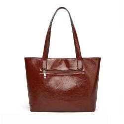 women handbag factory Customized PU leather shoulder simple tote bag large capacity bag for lady luxury solid color
