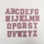 Wholesale Stock Multi Colors Embroidery Peach Custom Felt Self Adhesive Black Fuzzy Chenille Varsity Alphabet Letter Patches