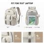 LOVEVOOK Cute School Backpack Purse for Teen Girls College Student Bags Fit 15.6 Inch Laptop Bookbag Waterproof Travel Backpack
