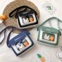 2021 Stylish PVC Clear Window Ita Bag Small Shoulder Bag Canvas Ita Bag