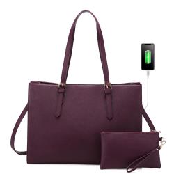 Lovevook Realer hot sale 15.6inch  laptop tote bag for women PU leather women handbag for ladies laptop handbags