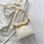 New 2023 Retro Trend Women's Bag Personalized Fashion Pu Chain Solid Color Bucket Bag Versatile High-grade Texture Shoulder Bag