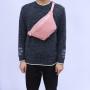 New Design Fashion Cute Large White Black Pink Brown Plush Teddy Sherpa Fanny Pack  Large Capacity Fanny Pack with Inner Pocket