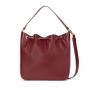 Burgundy Falbala Custom Handbag Custom Size Printed Logo Bucket Bags Large Capacity Handbags