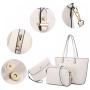 LOVEVOOK wholesale 2022 Soft PU Leather Hand Bag 3pcs Luxury Casual Purses and Handbags sets for Ladies women Tote Bags